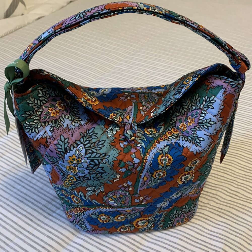 Vera Bradley Astoria Shoulder Bag Flowers and Feathers Pattern NWT
